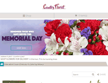 Tablet Screenshot of countryfloristshermantx.com